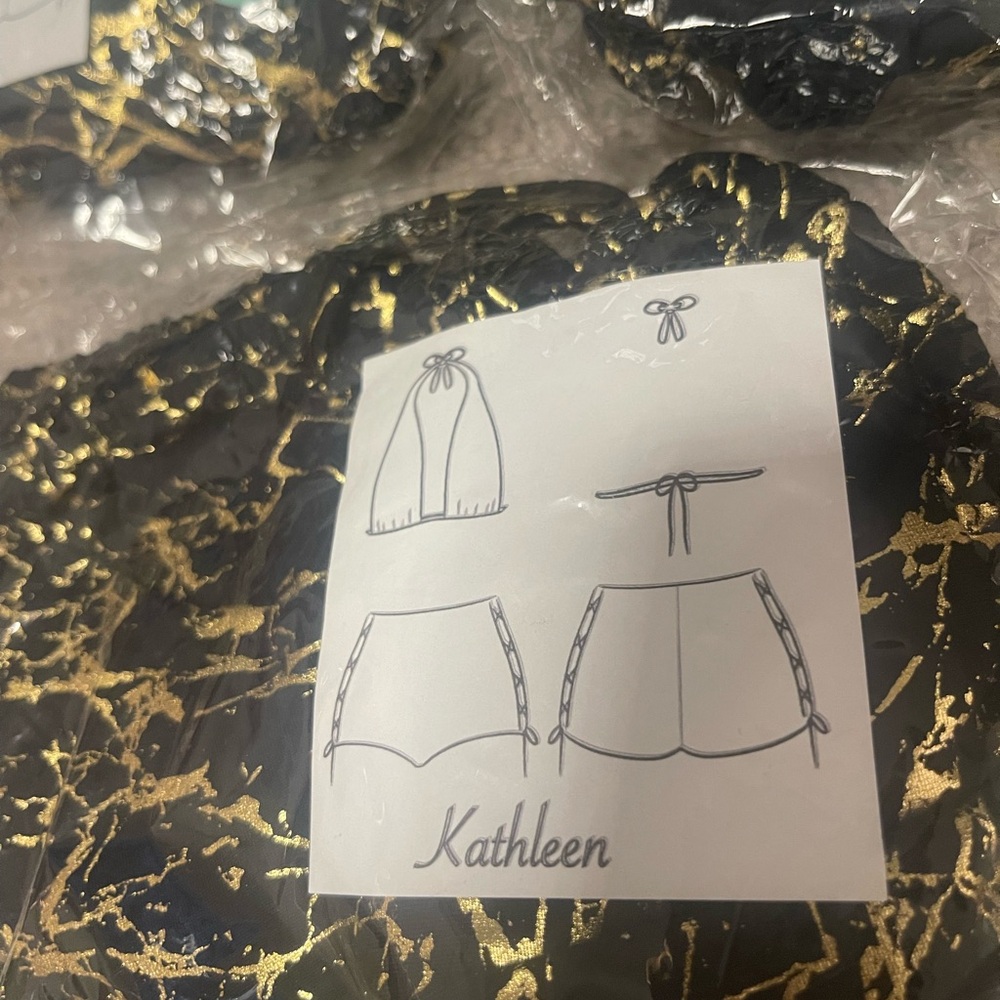 5 S/M Gold & Black Marble Bartender Bottle Girl Outfits